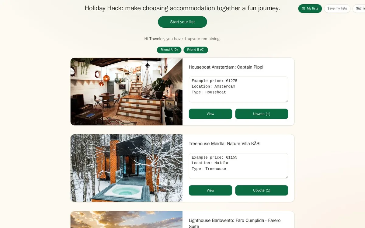 Schermafbeelding van HolidayHack